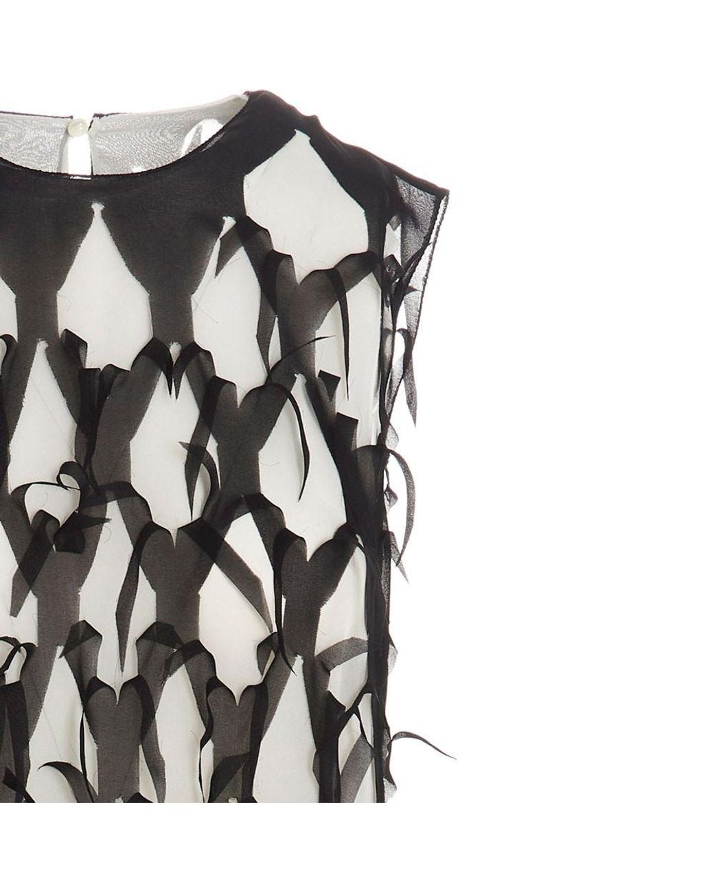 Maison Margiela Black Silk Midi Dress