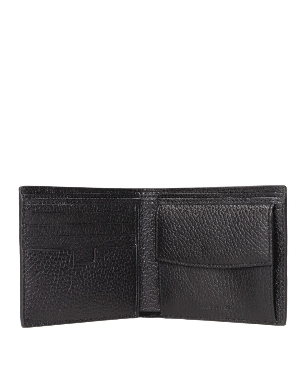 Testoni Black Leather Wallet for men