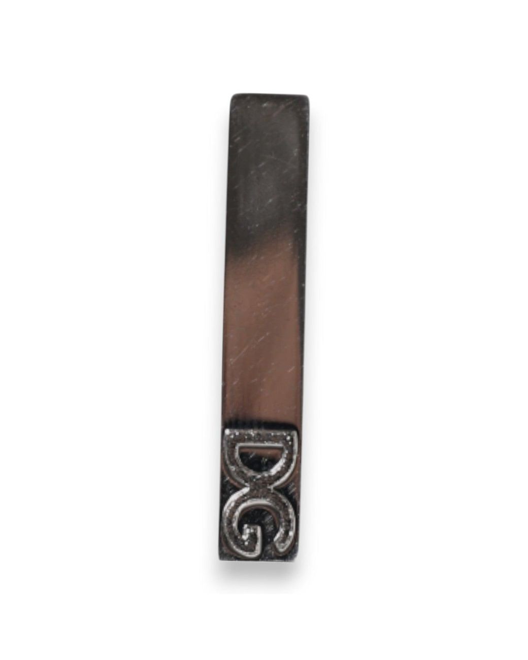 Dolce & Gabbana Metallic Tone Brass Logo Branded Tie Clip Bar for men