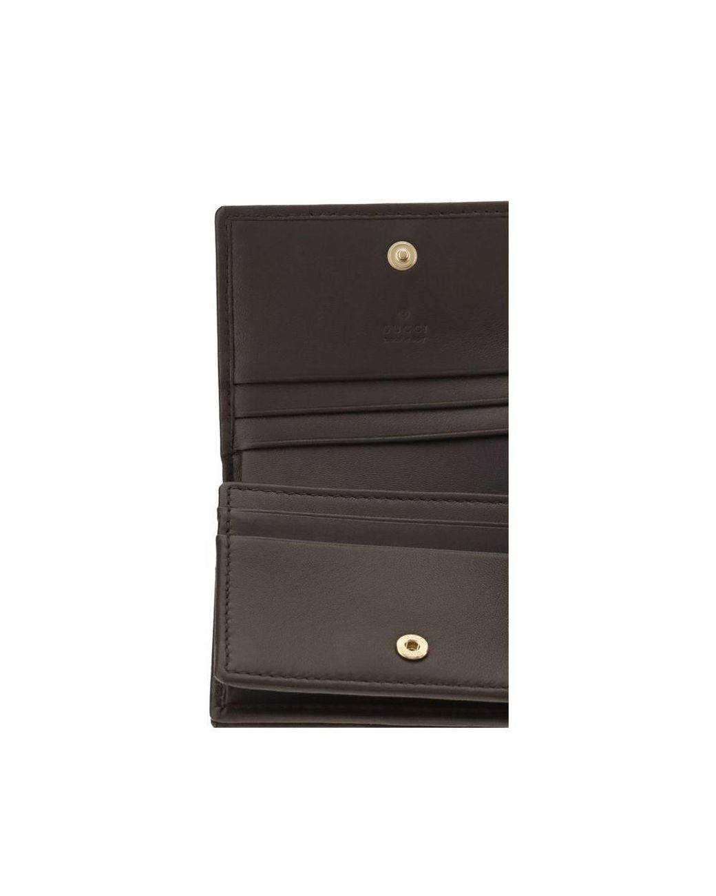 Gucci Gray Brown Calf Leather Bos Taurus Wallet