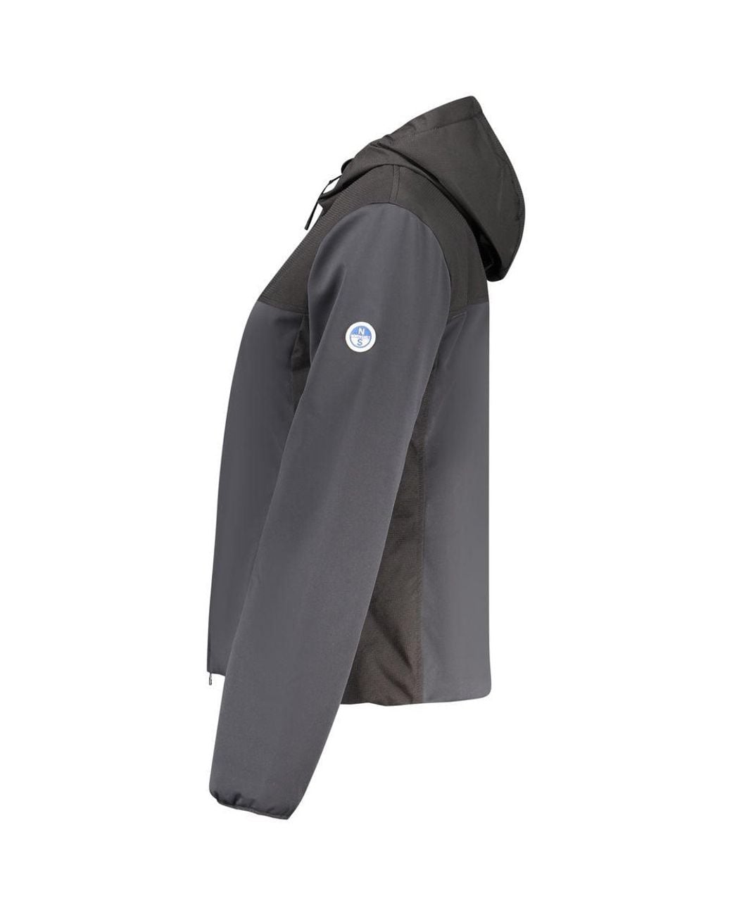 North Sails Gray Black Polyester Jacket