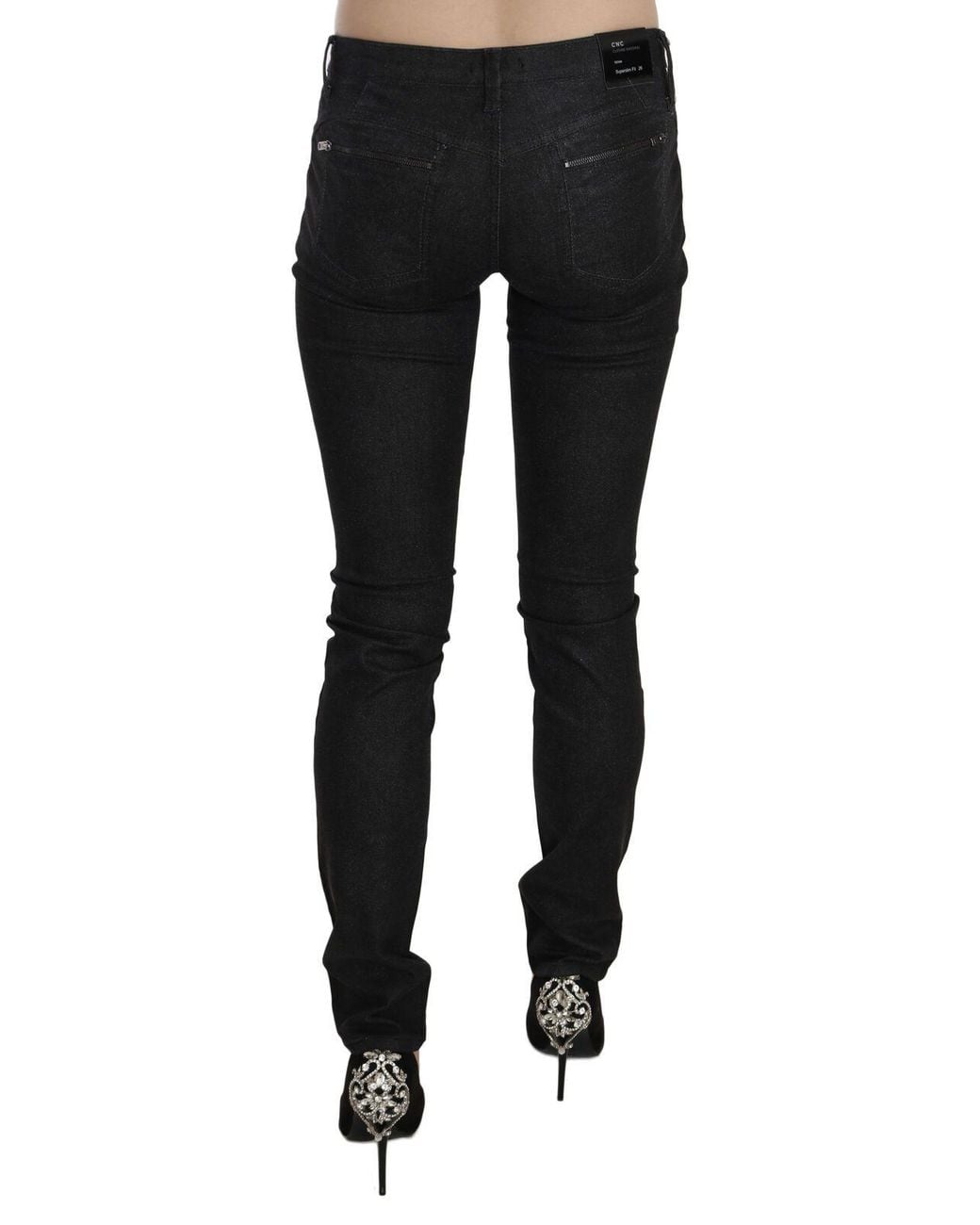 CoSTUME NATIONAL Black Chic Low Waist Slim Fit Skinny Denim