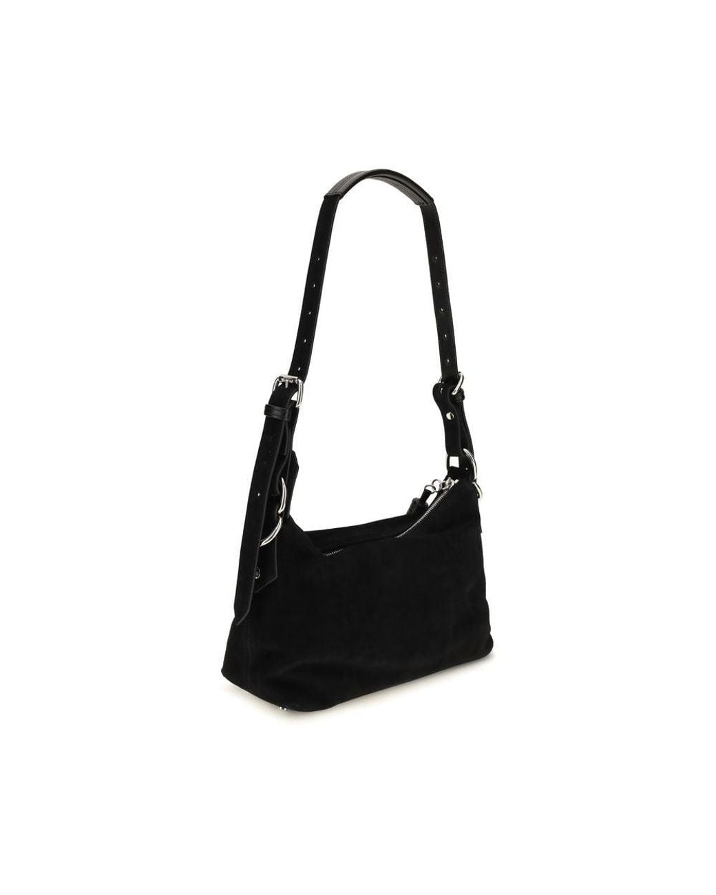Vivienne Westwood Black Suede Leather Shoulder Bag
