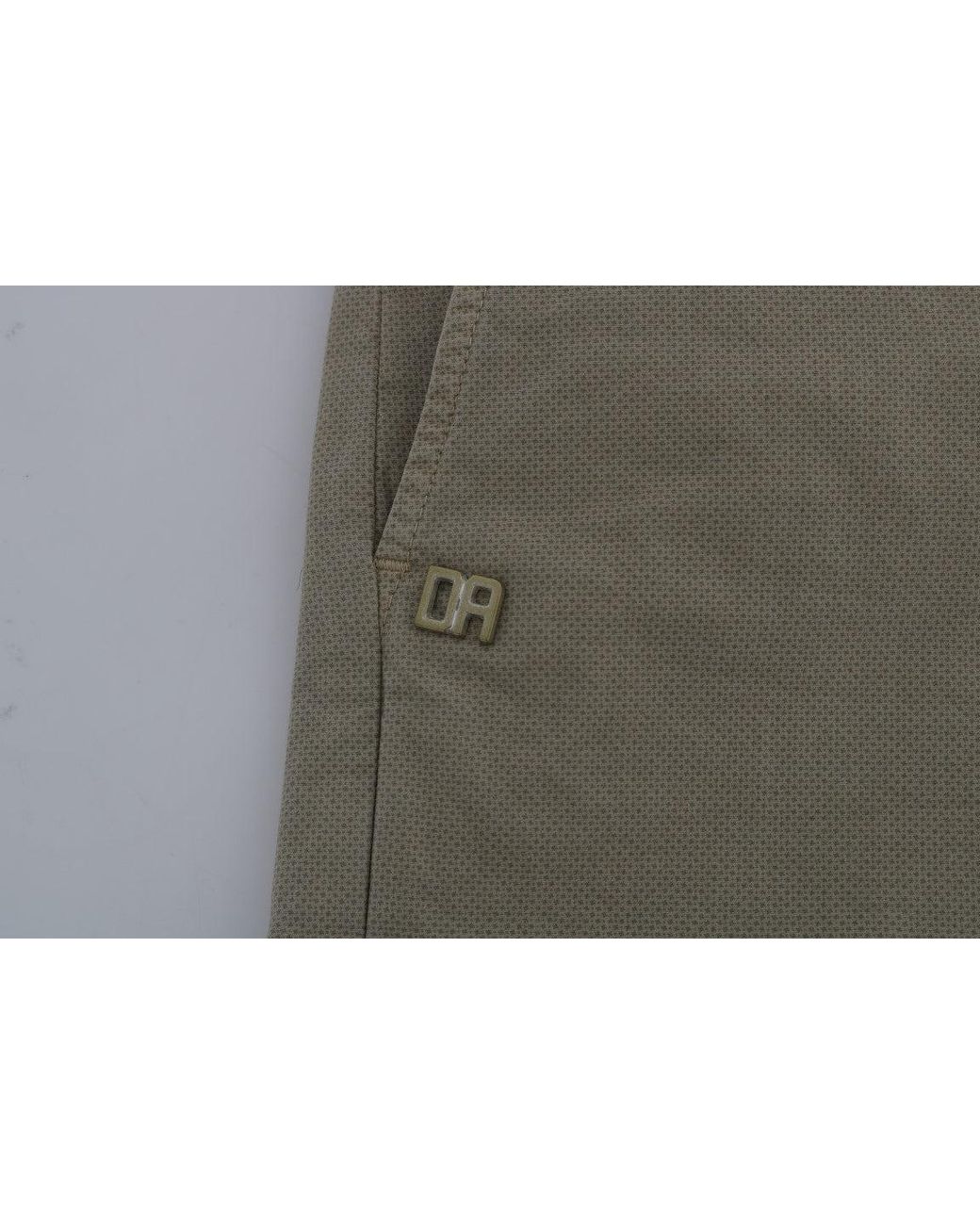Daniele Alessandrini Natural Cotton Stretch Slim Fit Trouser Beige Tsh1382 for men