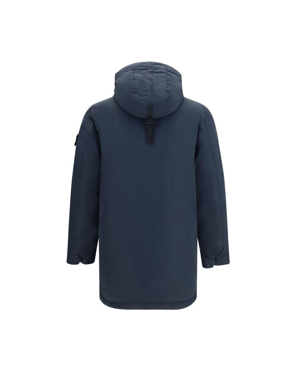Stone Island Blue Polyester Coat for men