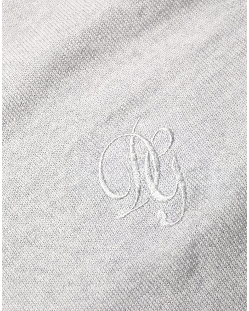 Dolce & Gabbana Gray Long Sleeves Crew Neck Pullover Sweater for men
