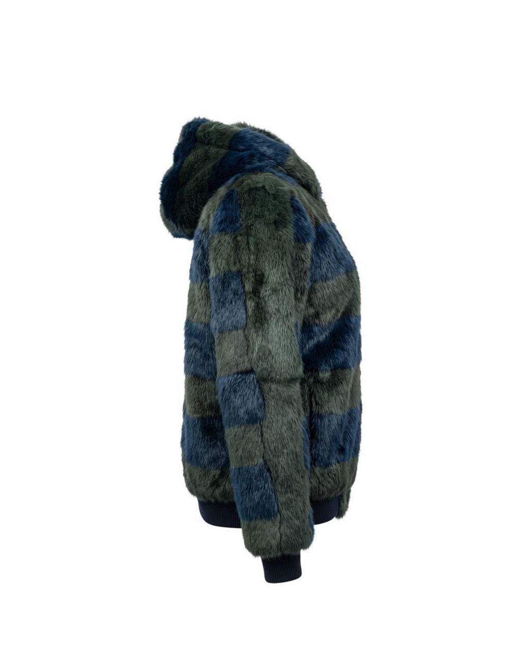 MR & MRS Blue Green Rabbit Fur Jacket