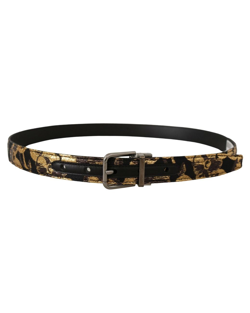 Dolce & Gabbana Black Leather Belt With Buckle for men
