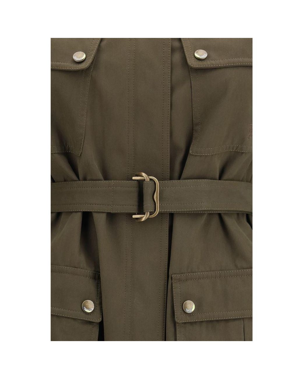 Burberry Green Bicolor Cotton Shell Jacket