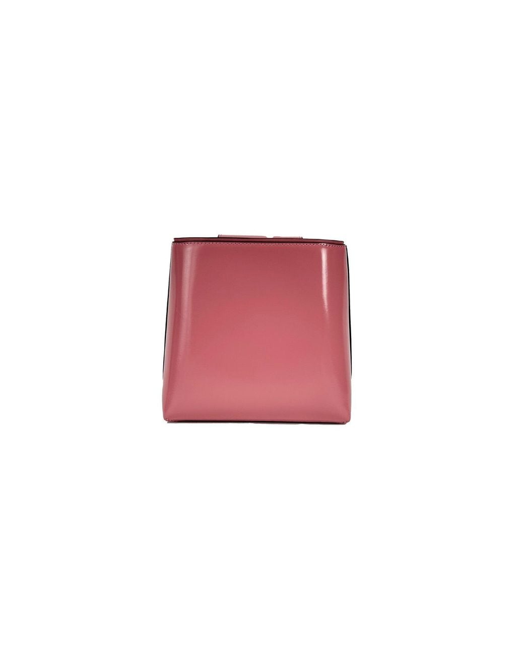 Tory Burch Red Patent Emerson Small Bucket Bag Purse
