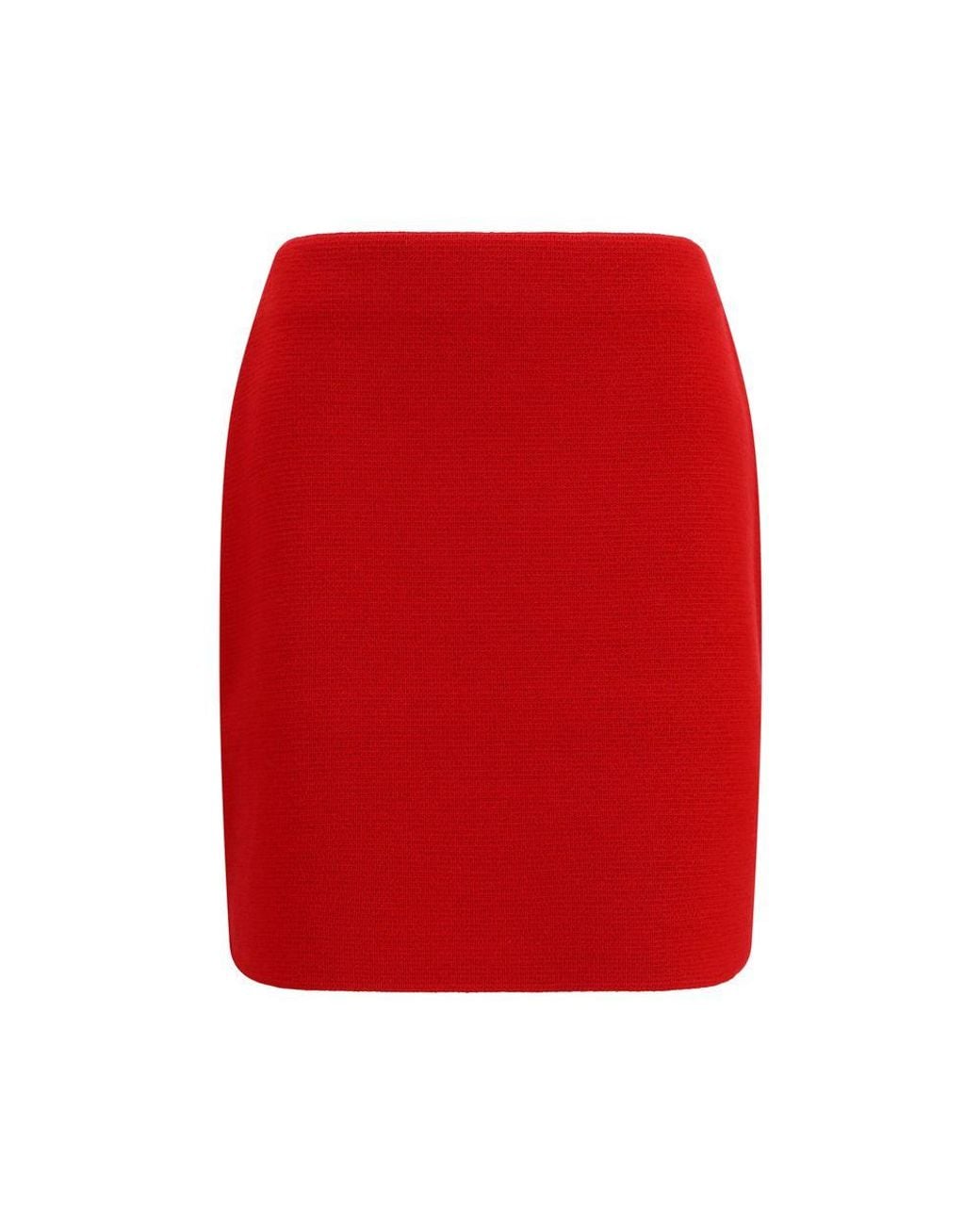 Fabiana Filippi Red Wool Oves Aries Mini Skirt