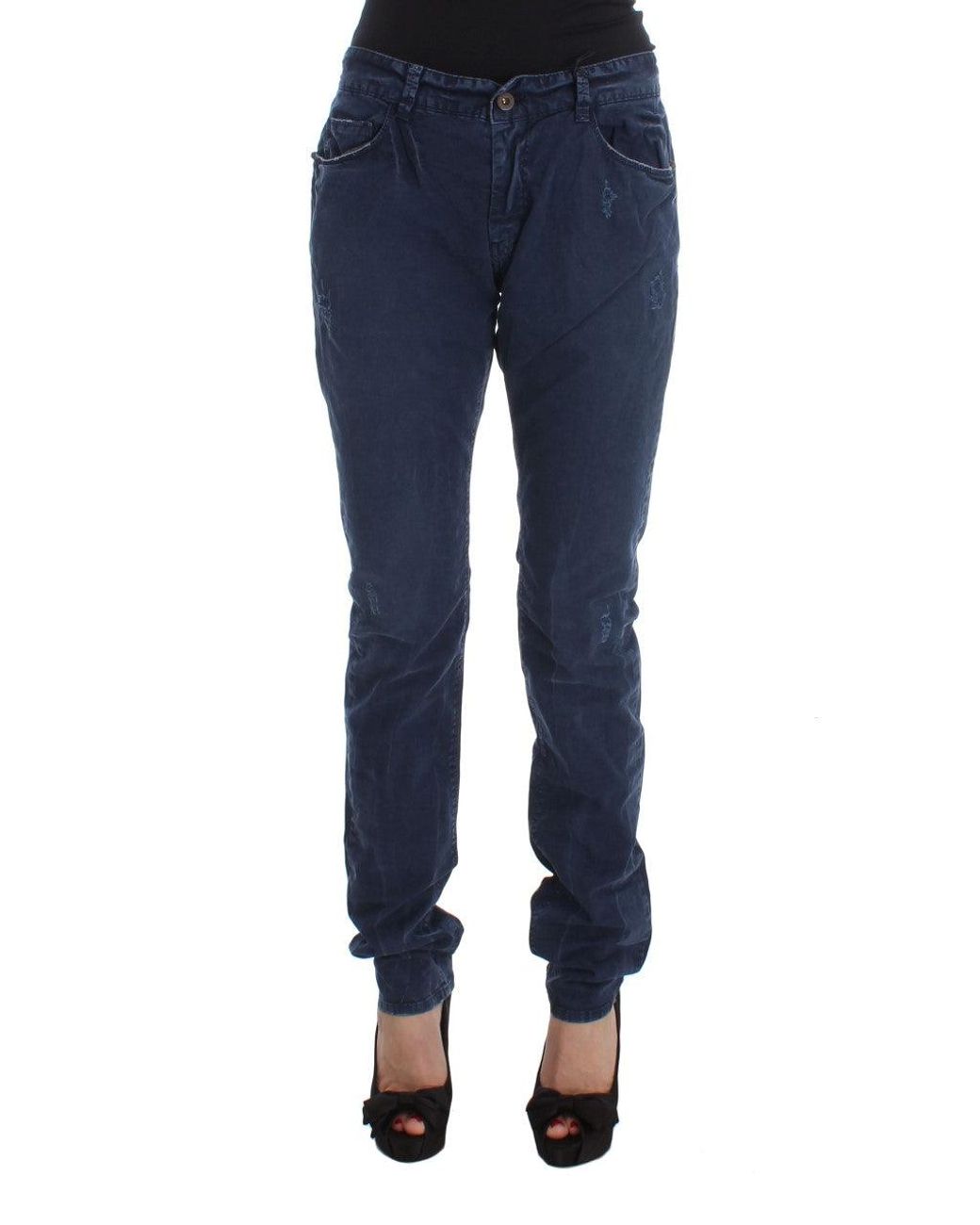 CoSTUME NATIONAL Blue Cotton Blend Denim Jeans