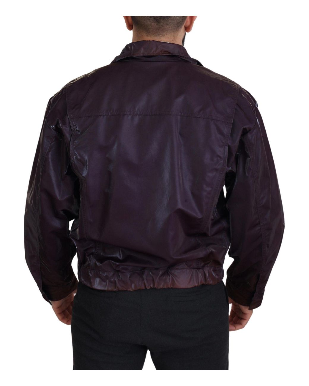 Dolce & Gabbana Blue Elegant Biker Jacket for men