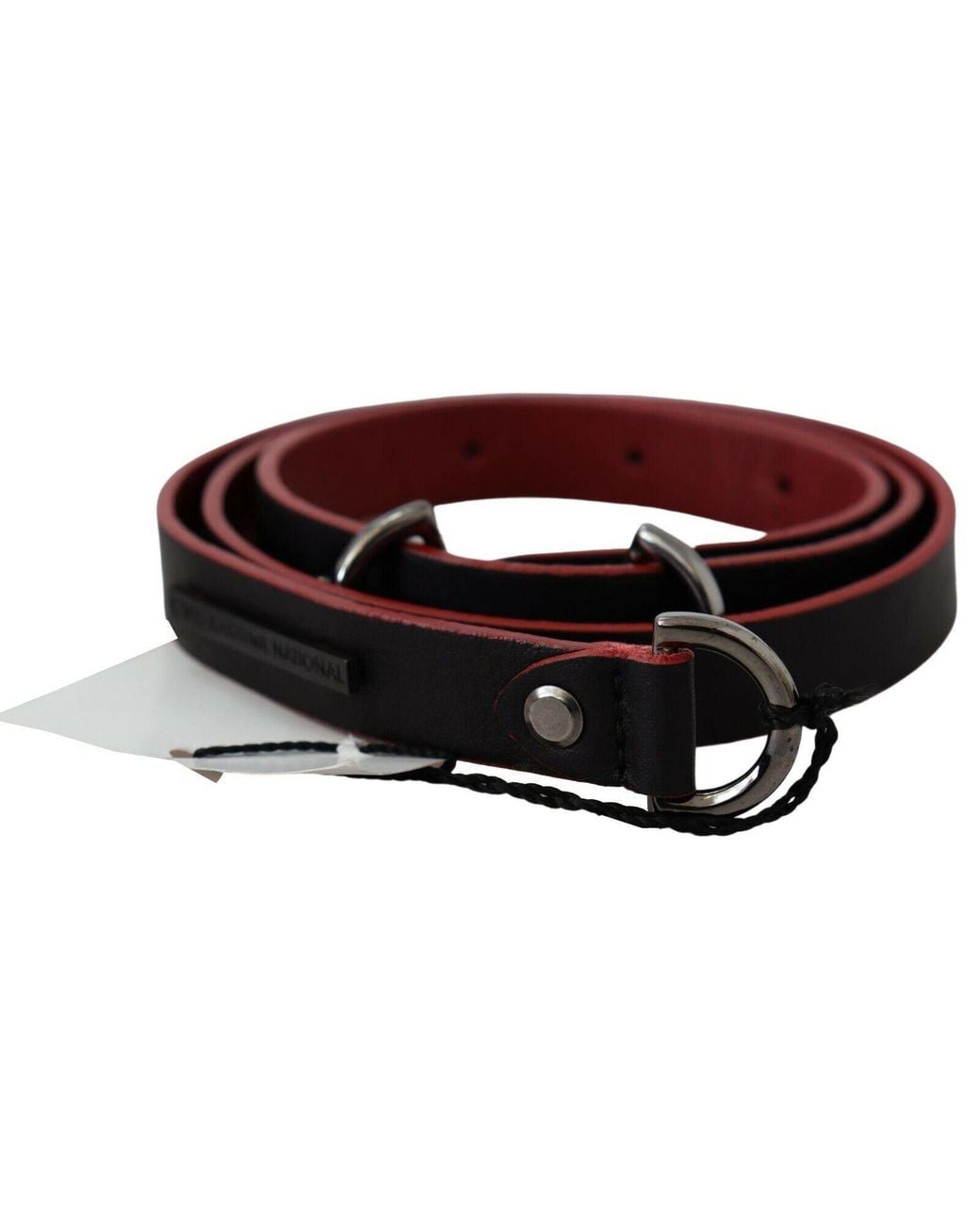 CoSTUME NATIONAL Black Skinny Leather Logo