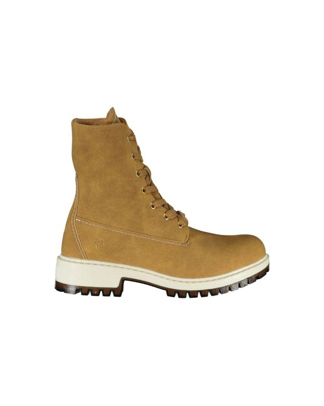 U.S. POLO ASSN. Natural Chic Fleece-Lined Ankle Boots With Contrast Details