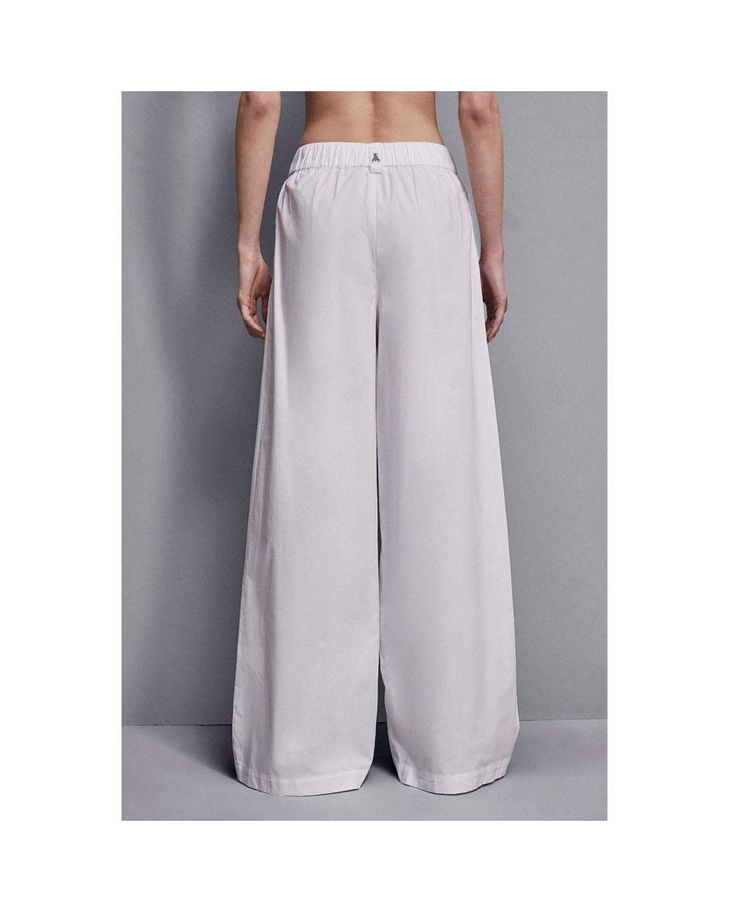 Patrizia Pepe Gray White Cotton Casual Pants