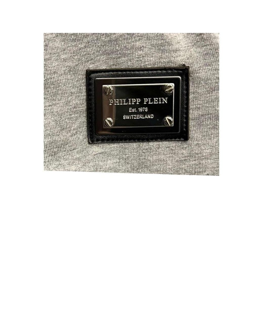 Philipp Plein Gray Cotton Pants