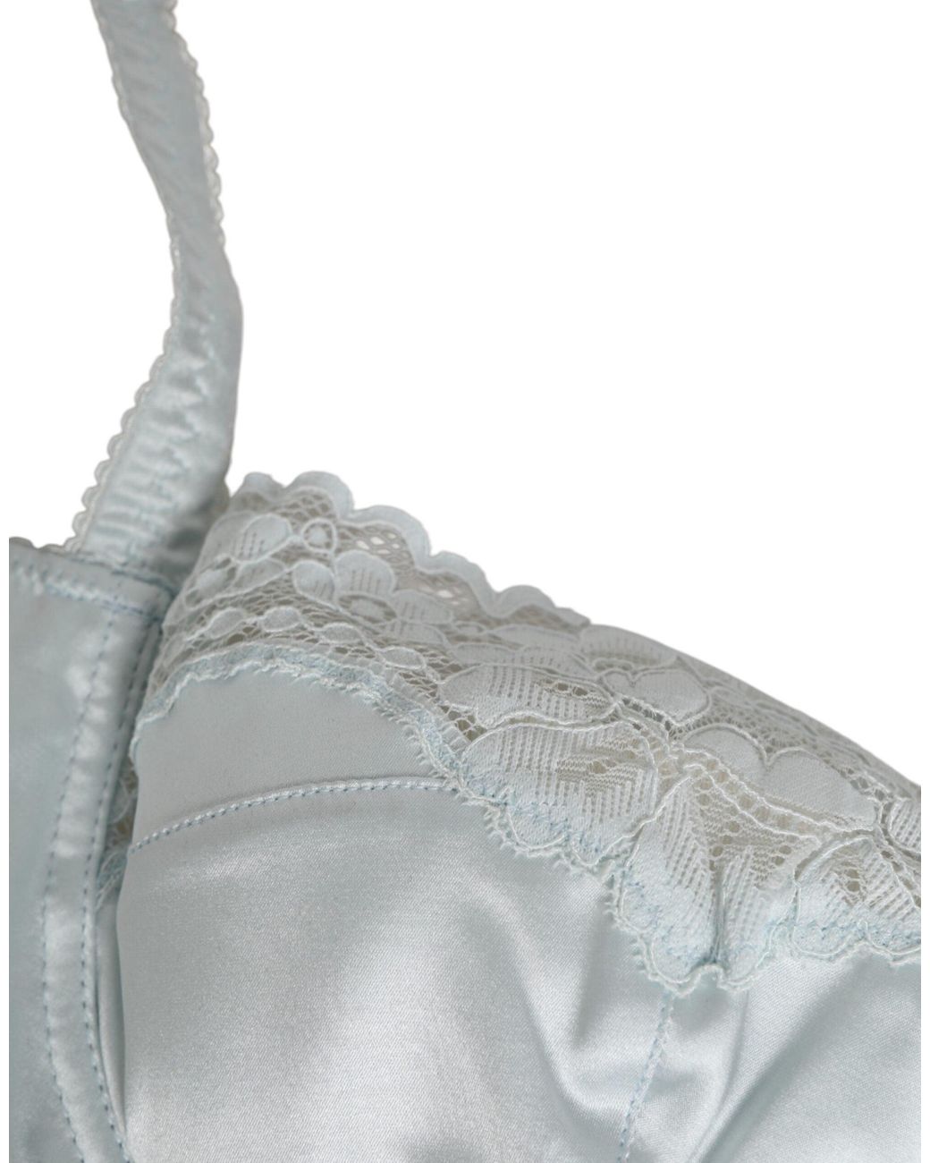 Dolce & Gabbana Metallic Silk Semi-Padded Balconette Underwear Elastane Clothing