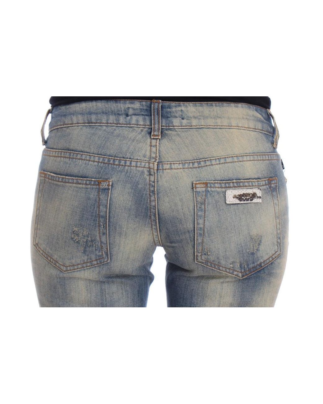 Roberto Cavalli Gray Elegant Slim Bootcut Jeans