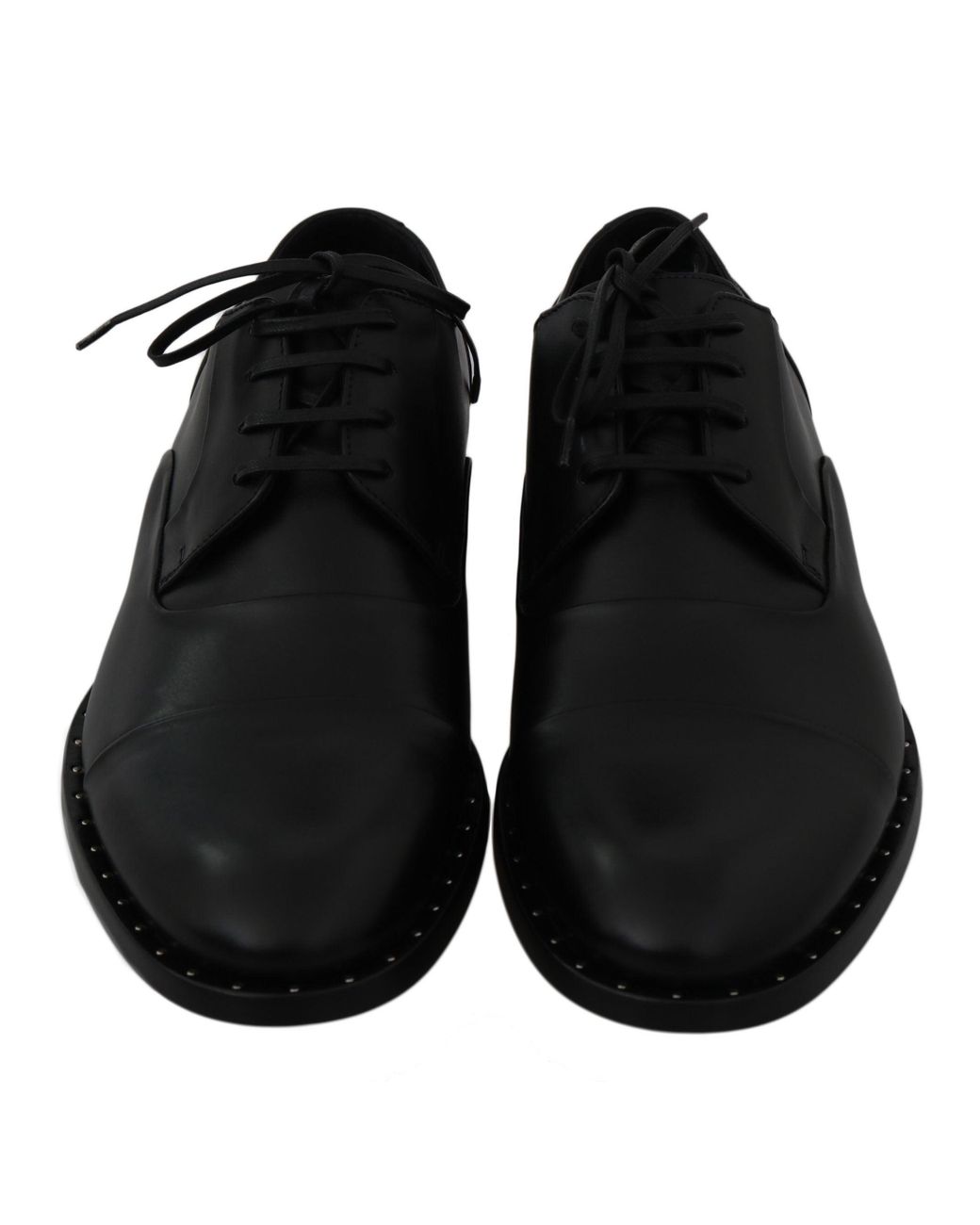 Dolce & Gabbana Black Leather Derby Formal Shoes for men