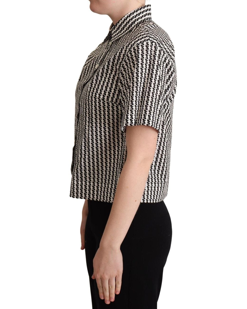 Dolce & Gabbana Gray Elegant And Patterned Cotton Polo