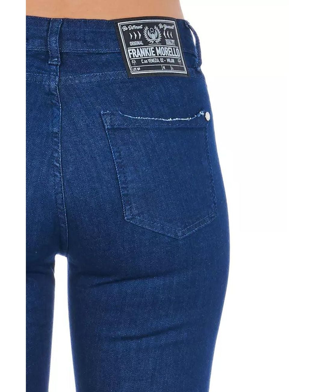 Frankie Morello Blue Chic Multi-Pocket Skinny Denim