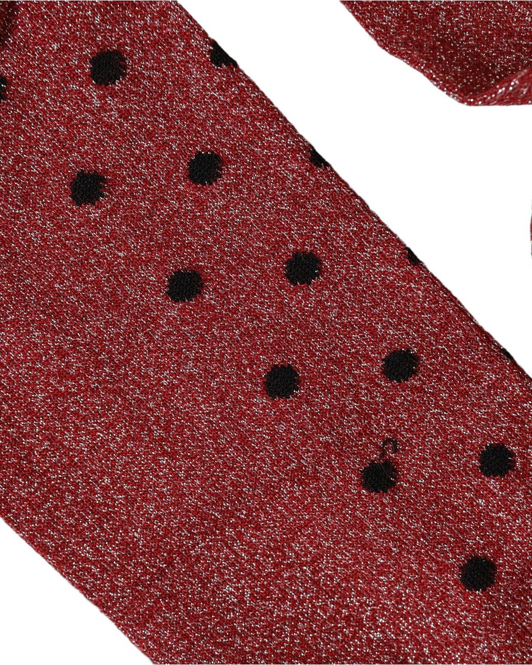 Dolce & Gabbana Red Maroon Polka Dot Over The Calf Accessory Socks for men