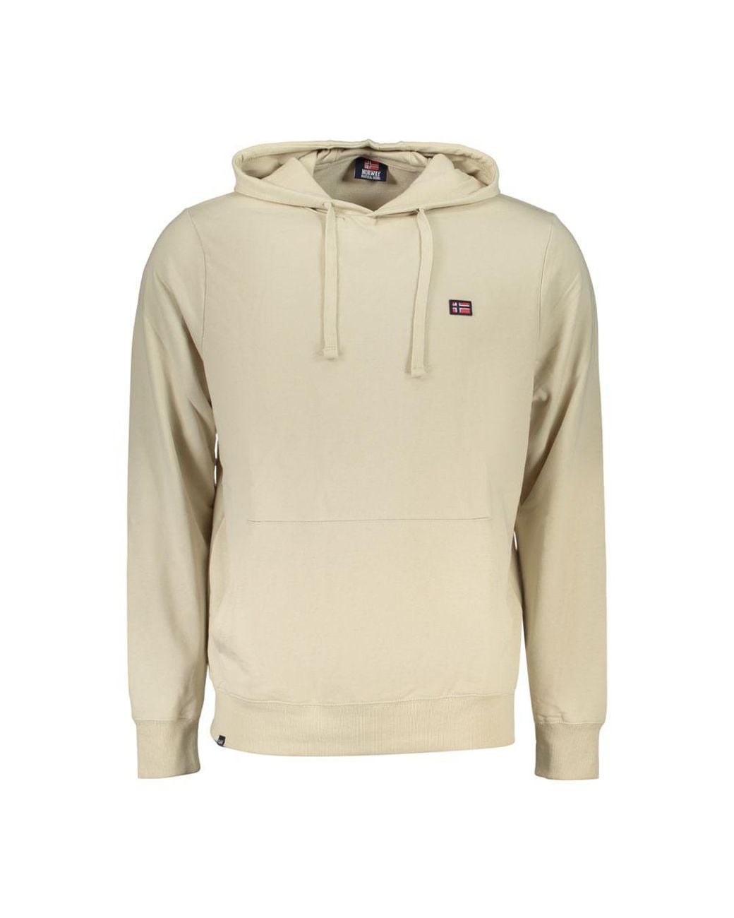 Norway 1963 Natural Beige Cotton Men's Hooded Sweatshirt for men