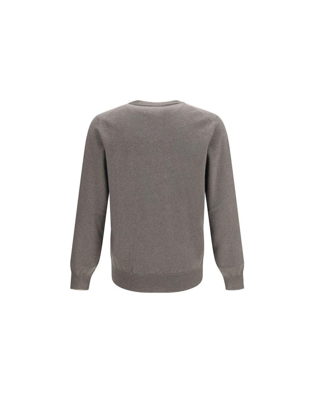 Brunello Cucinelli Gray Cashmere Sweater for men