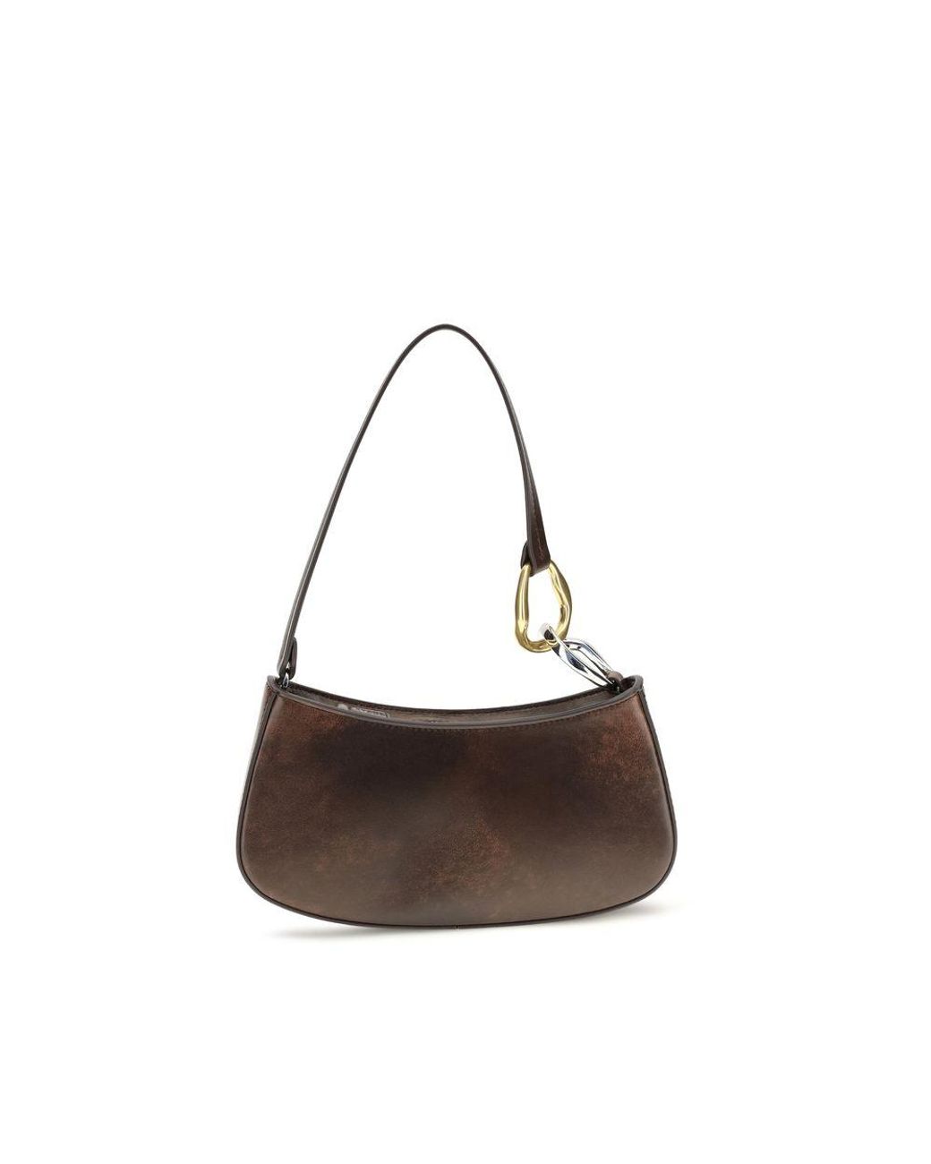 Staud Brown Calf Leather Bos Taurus Shoulder Bag