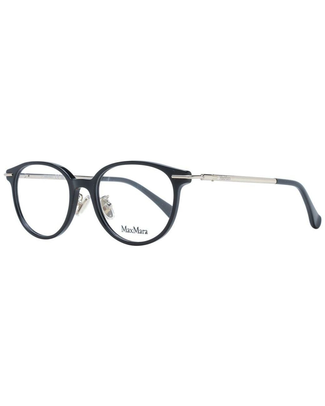 Max Mara Metallic Black Plastic Glasses (frames) for men