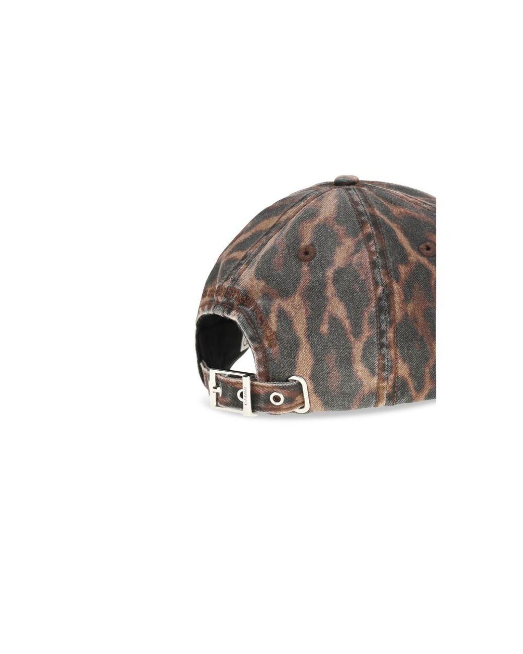 Ganni Brown Cotton Cap (baseball Hat)
