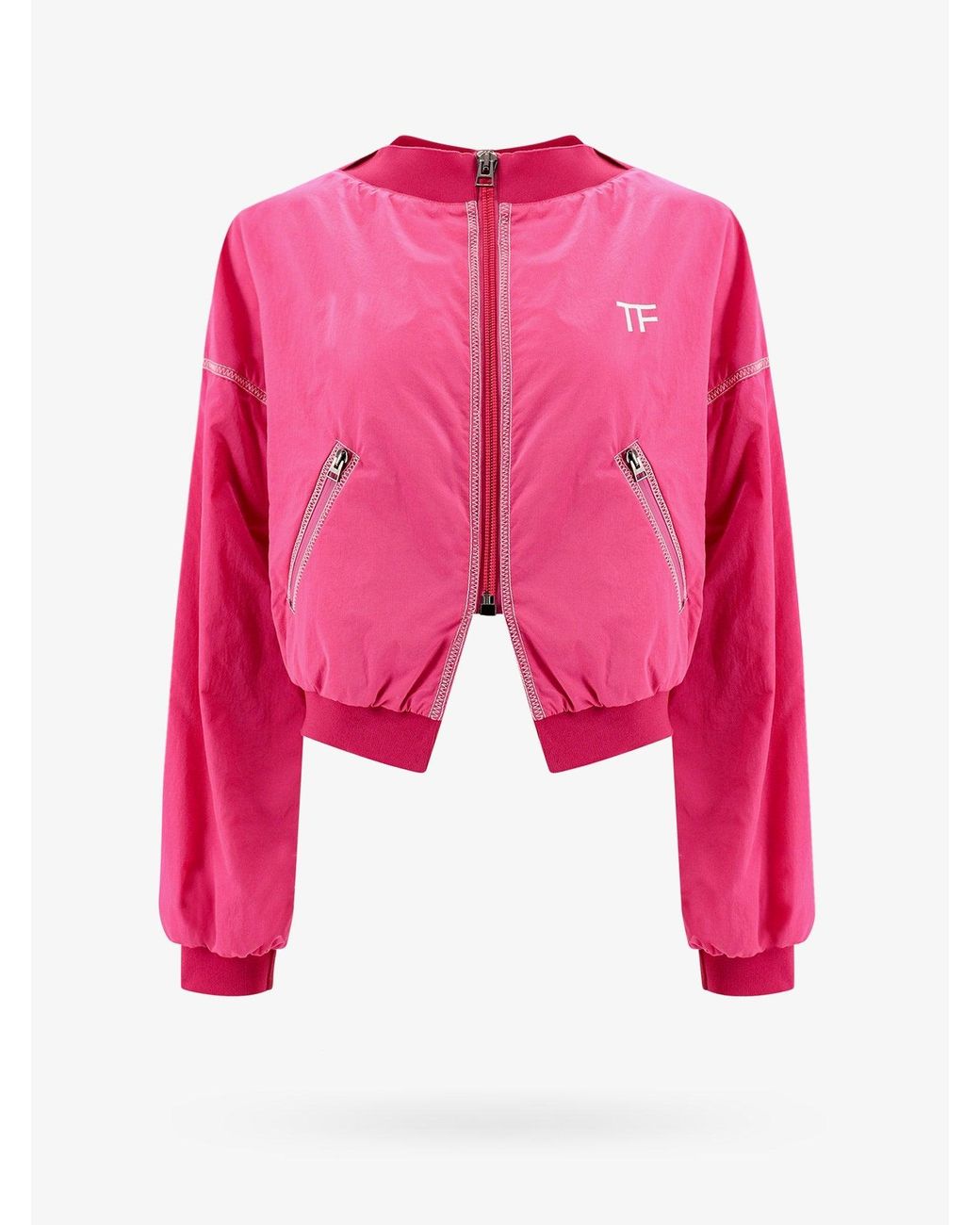 Tom Ford Closure With Zip Stitched Profile Jackets in Pink | Lyst
