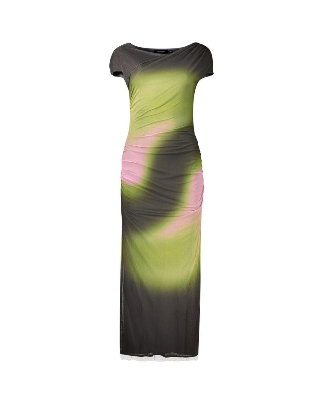 Desigual Green Polyester Casual Dress