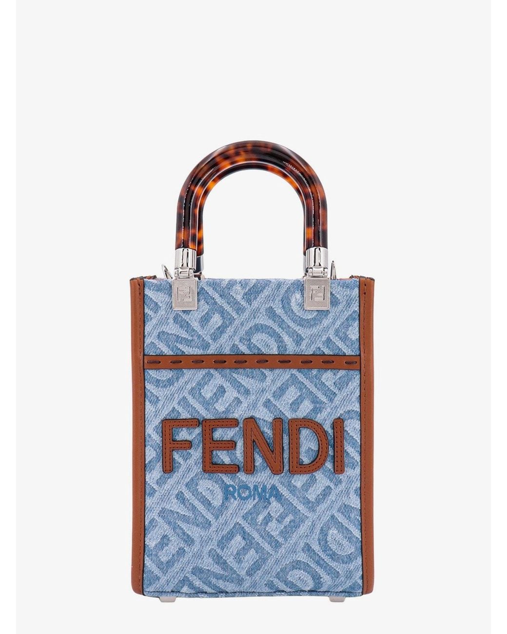 Fendi Leather Shoulder Bags in Blue | Lyst