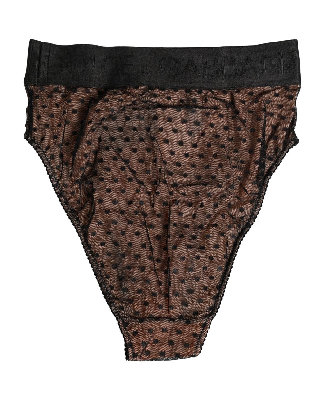 Dolce & Gabbana Gray Polka Dot Butterfly Brief Underwear Dots Nylon Elastane Clothing