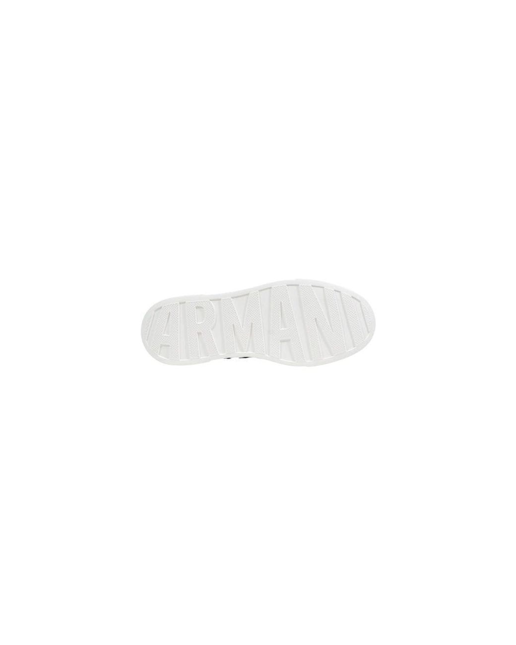 ARMANI EXCHANGE White Brown Polyamide Athletic Sneakers