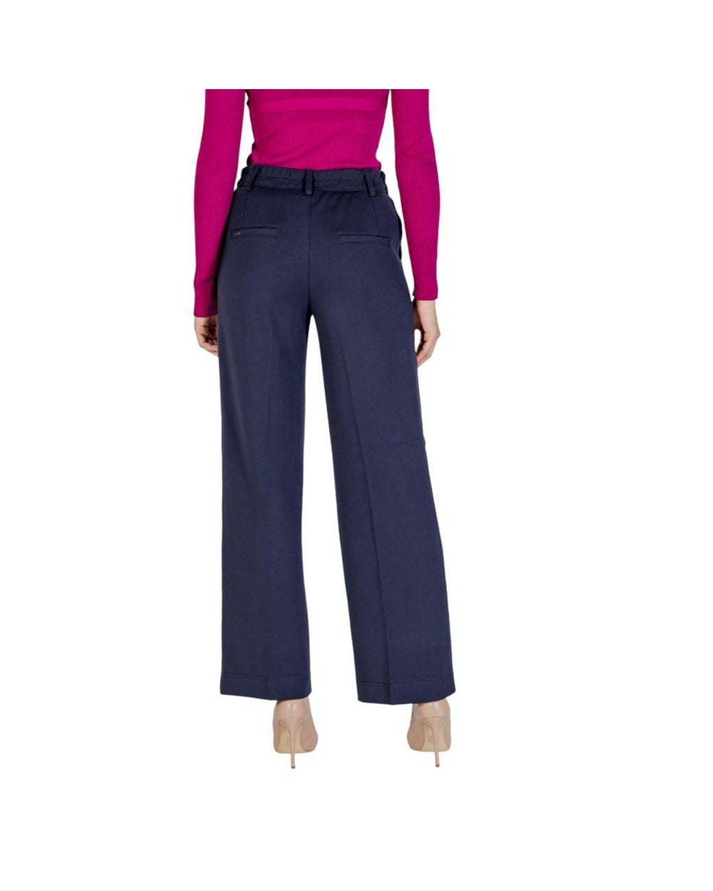 Street One Blue Viscose Casual Pants