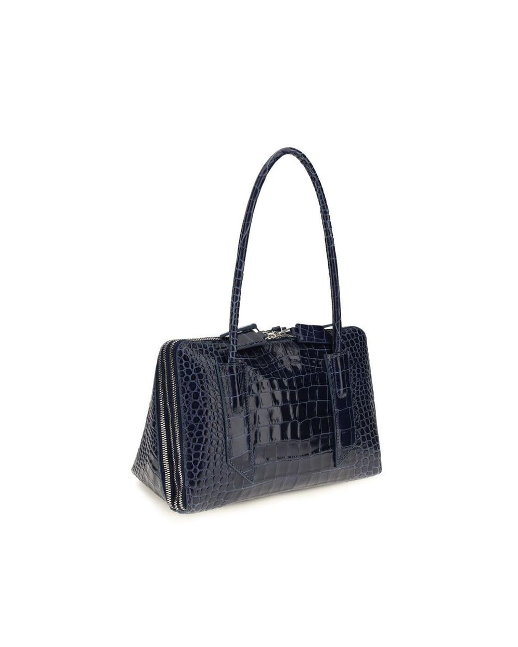 The Attico Blue Calf Leather Bos Taurus Shoulder Bag