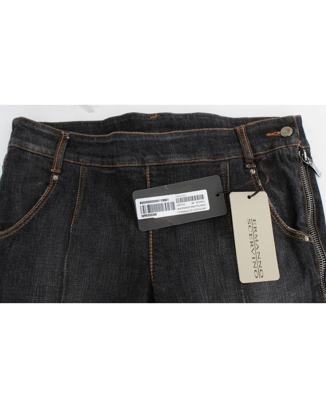 Ermanno Scervino Black Cotton Slim Fit Jeans