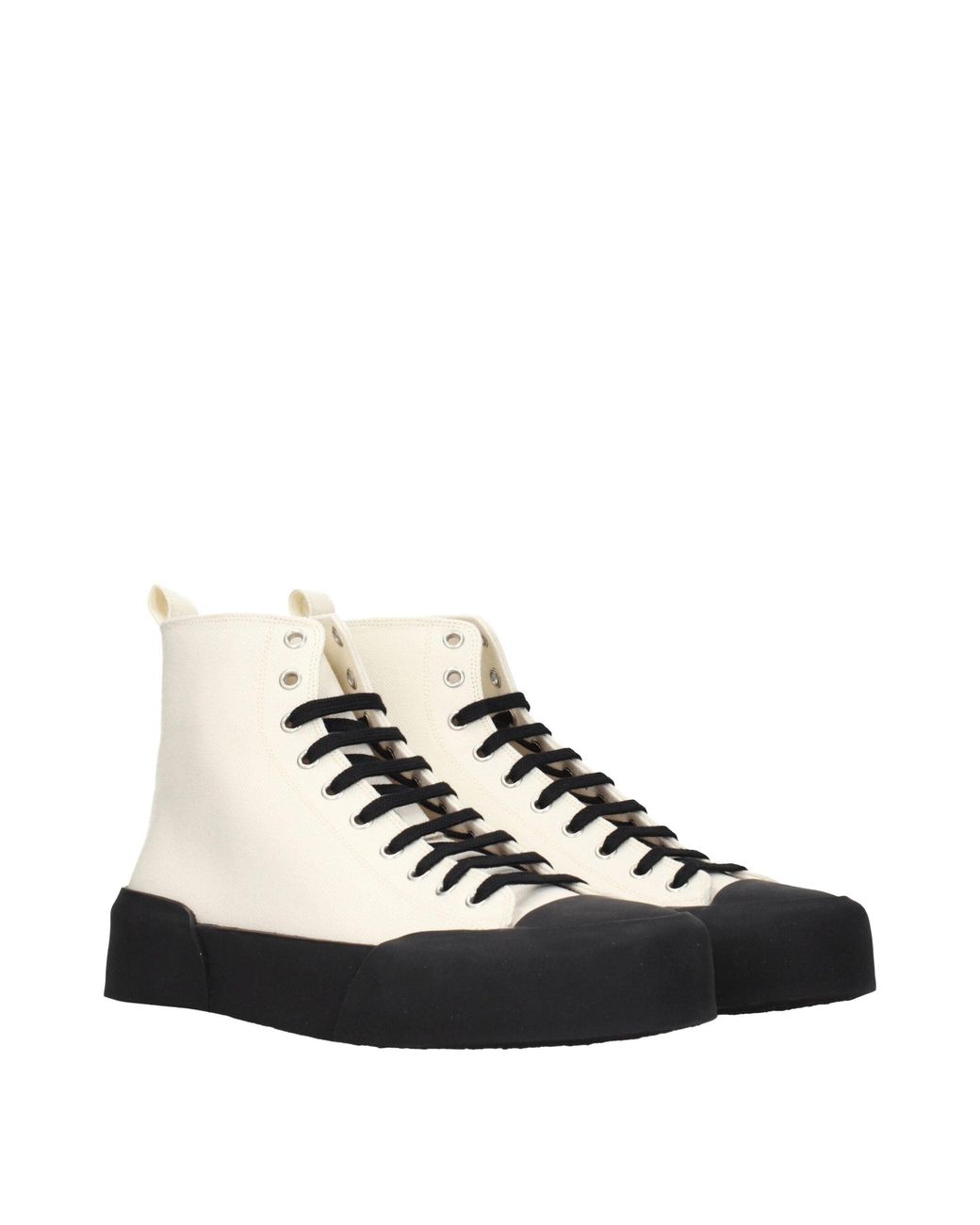 Jil Sander Natural Fabric High Top Sneakers for men