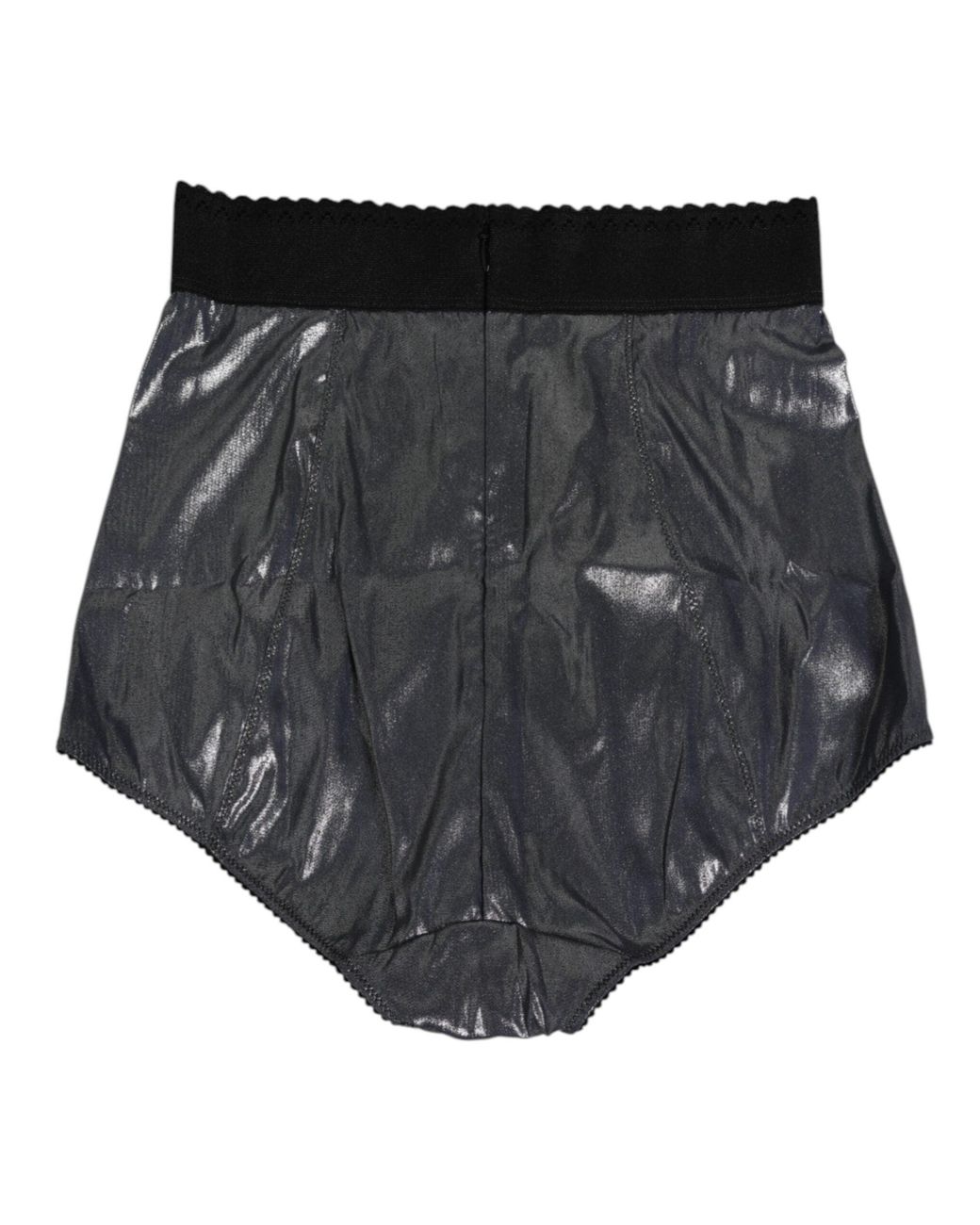 Dolce & Gabbana Black Silk Stretch Slip Girdle Panty Underwear 01+Polyester Film Fiber+Se Clothing