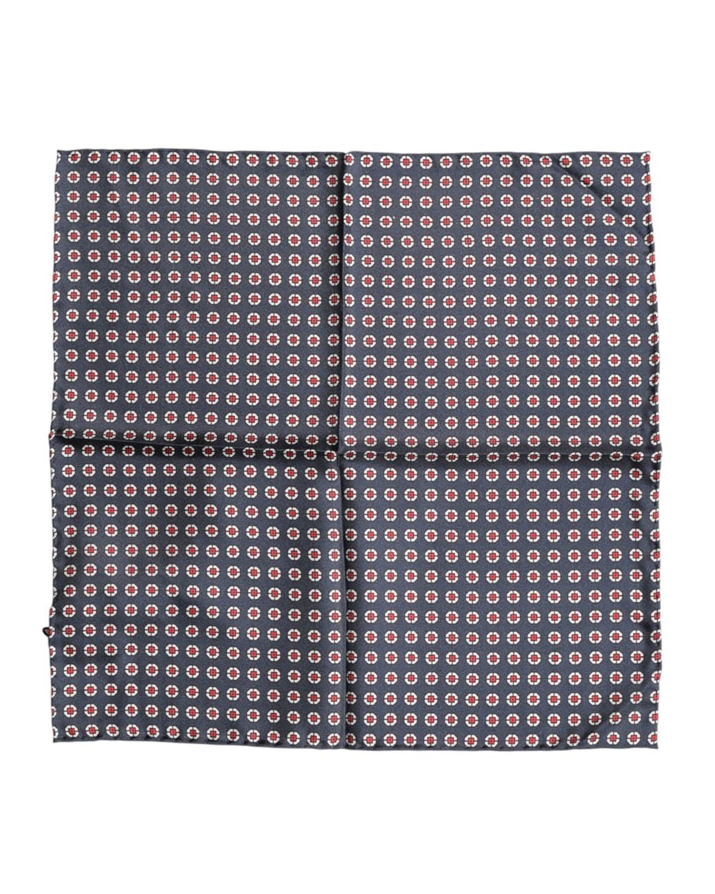 Dolce & Gabbana Blue Patterned Silk Square Handkerchief Scarf for men