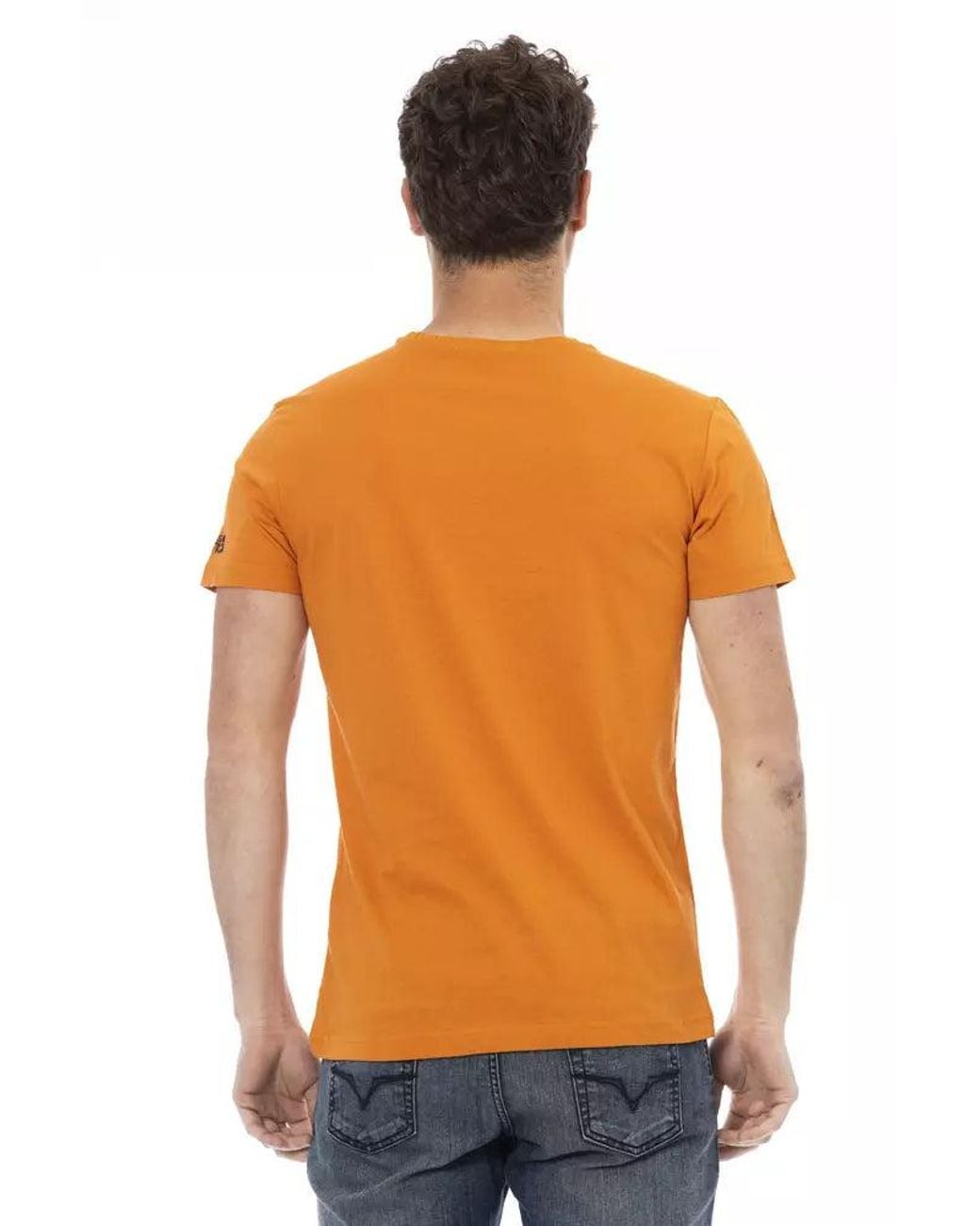 TRUSSARDI ACTION Orange Cotton Men's T for men