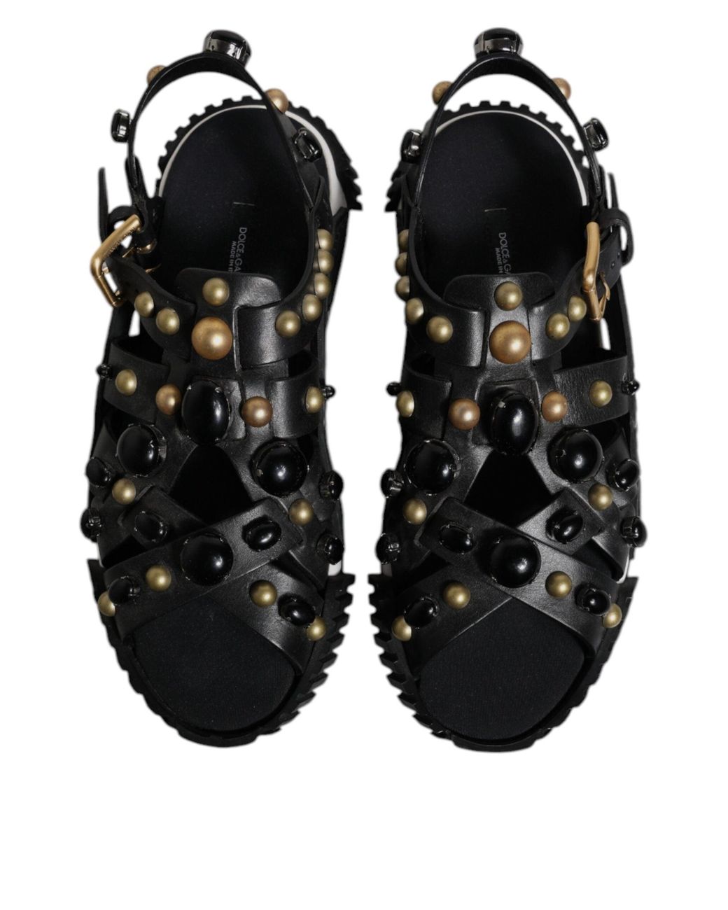 Dolce & Gabbana Black Flat Sandals for men