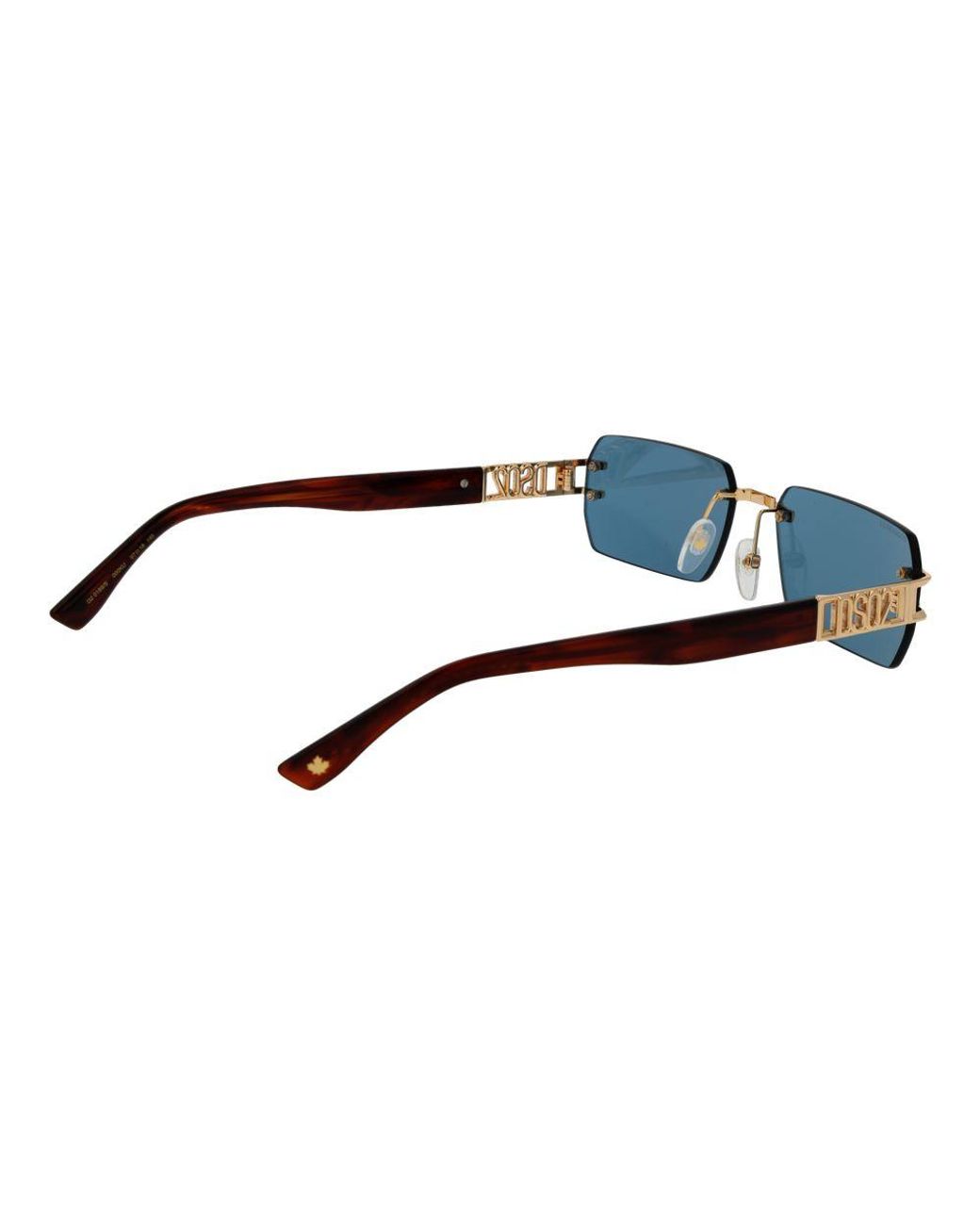 DSquared² Blue Gold Metal Sunglasses for men