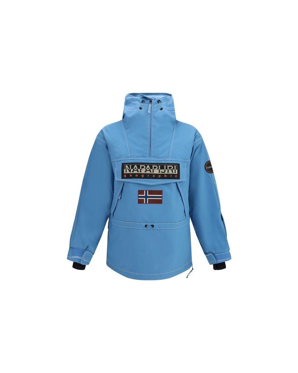 Napapijri Blue Polyamide Shell Jacket for men