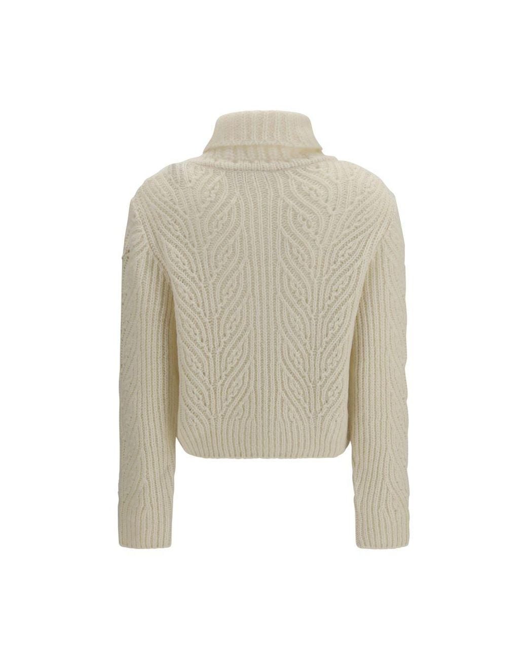 Moncler Natural Beige Wool Oves Aries Turtleneck