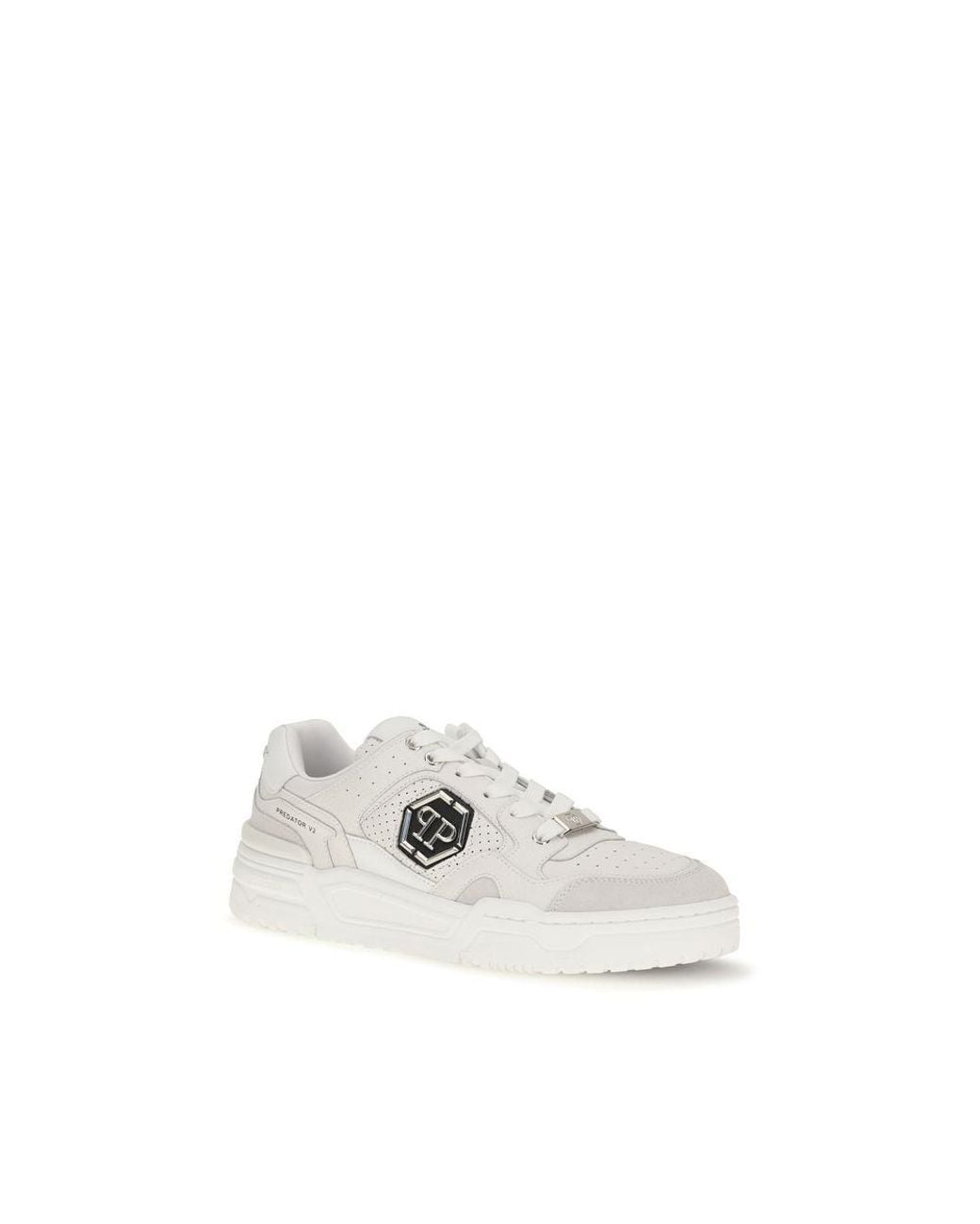 Philipp Plein White Polyester Low Top Sneakers for men