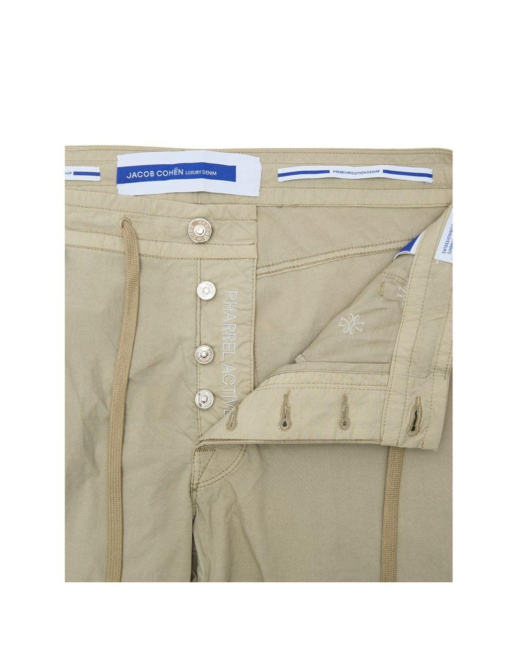 Jacob Cohen Natural Drawstring Casual Pants for men